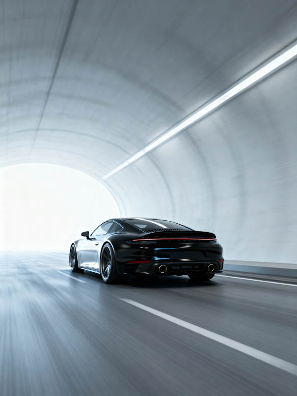 疾驰隧道 光影交错图片