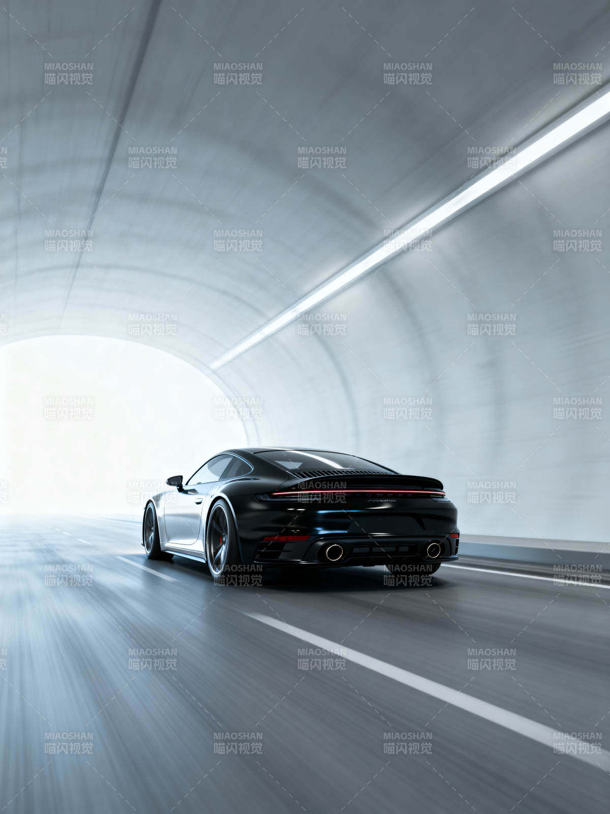 疾驰隧道 光影交错图片