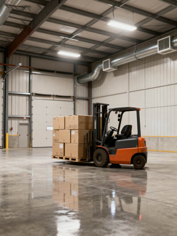 仓库叉车搬运货物图片