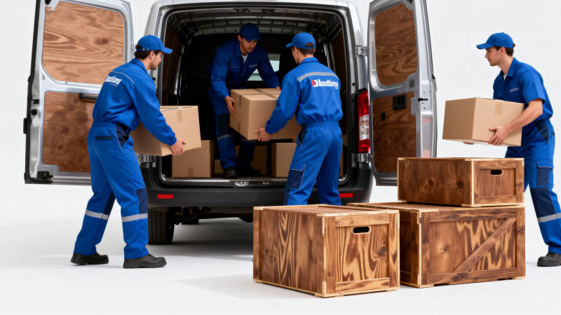 搬家工人装卸货物图片