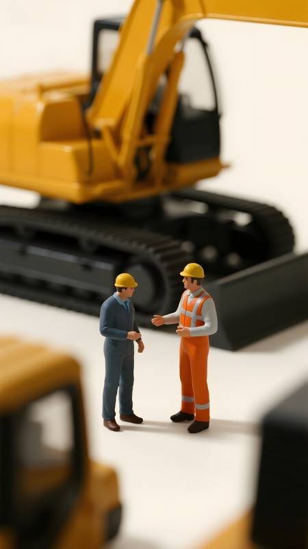 工地对话场景图片