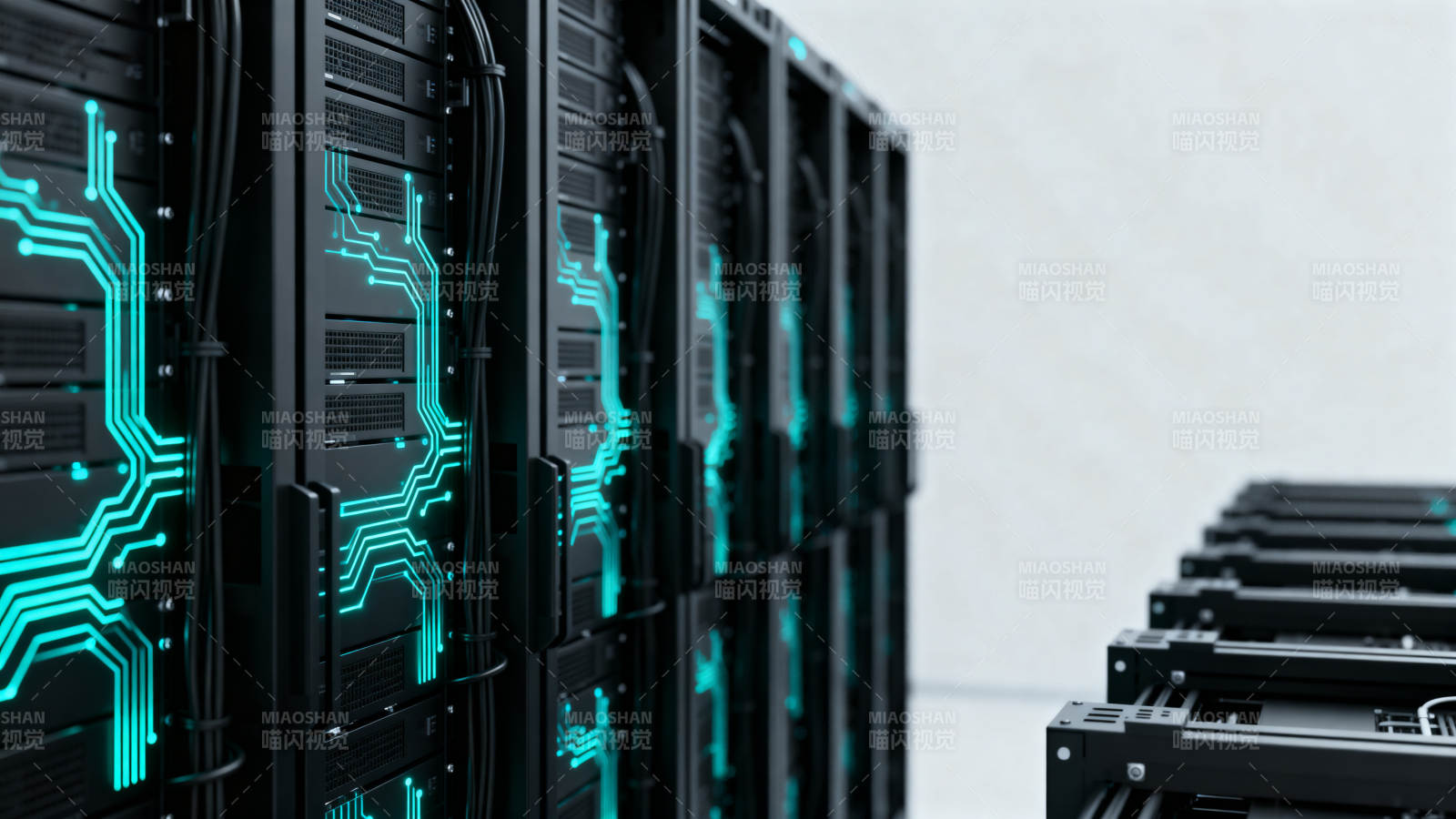 数据中心服务器阵列图片