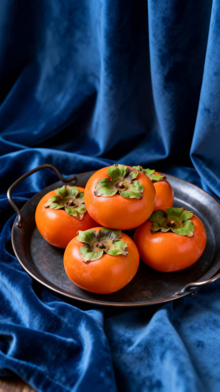 柿子静物图图片