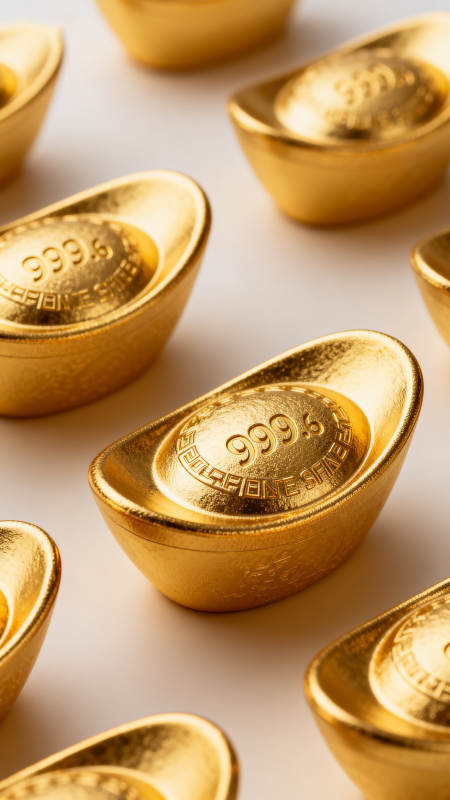 金条闪耀光芒图片