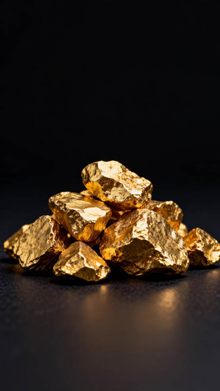 金块堆叠闪耀图片