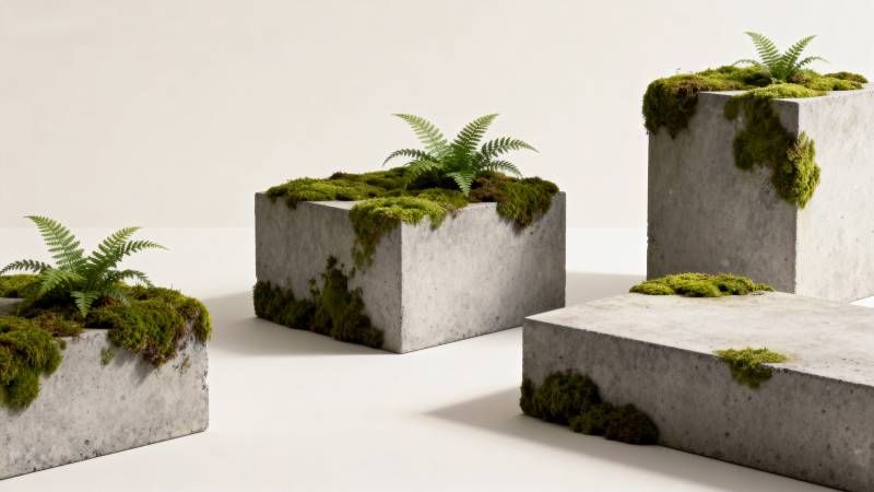 绿植混凝土艺术图片