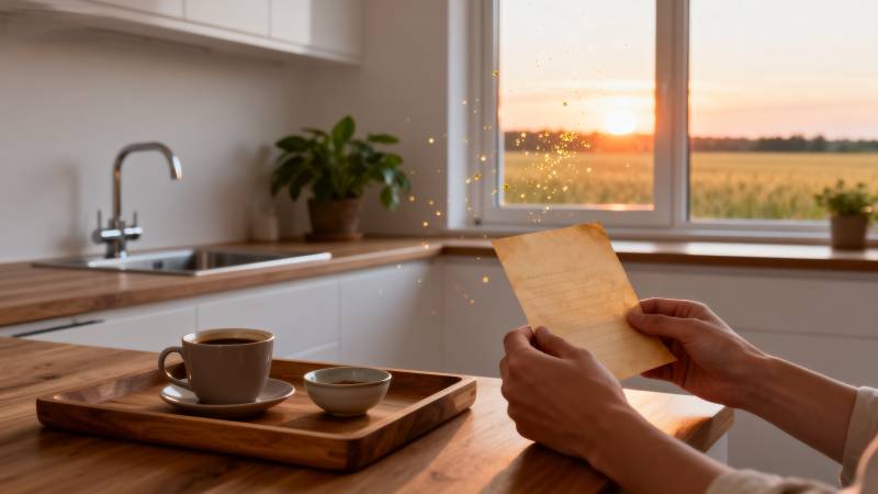 晨光中的咖啡时光图片