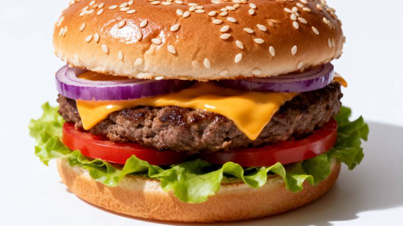 美味芝士汉堡图片