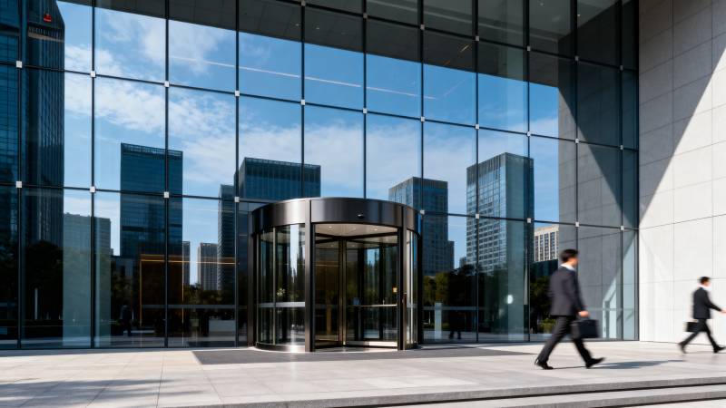 现代办公楼入口图片