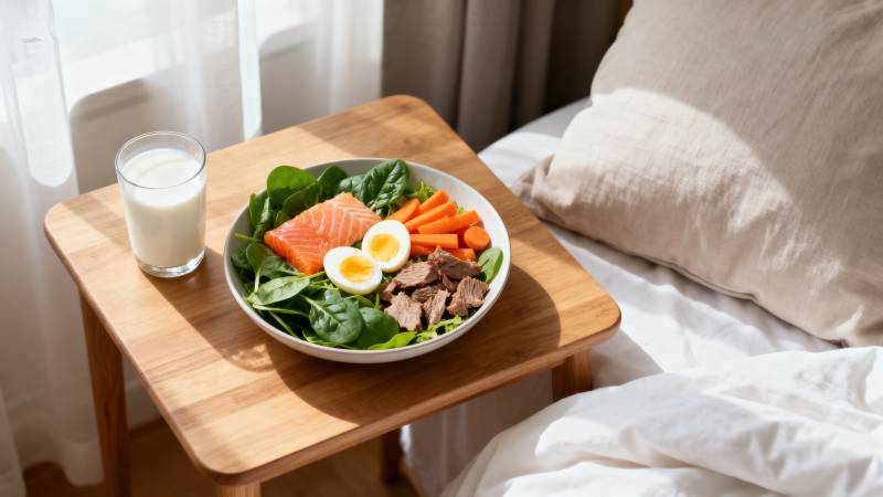 早餐盘与牛奶图片