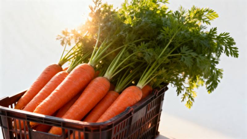 新鲜胡萝卜篮图片