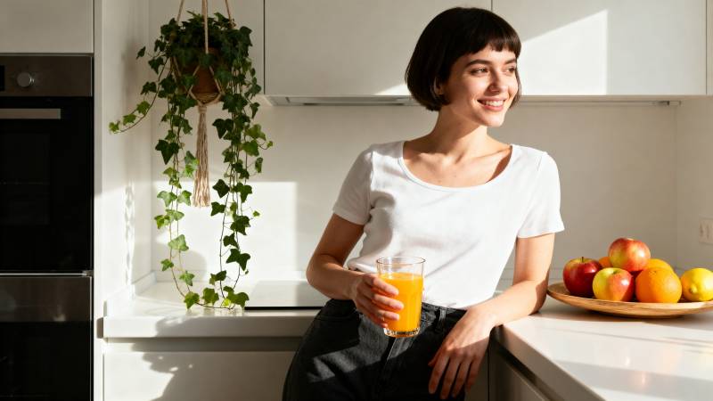 厨房里的微笑时光图片