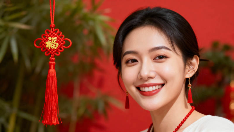 新春福气笑颜图片