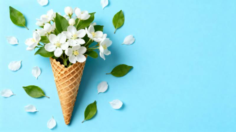 花束冰淇淋图片