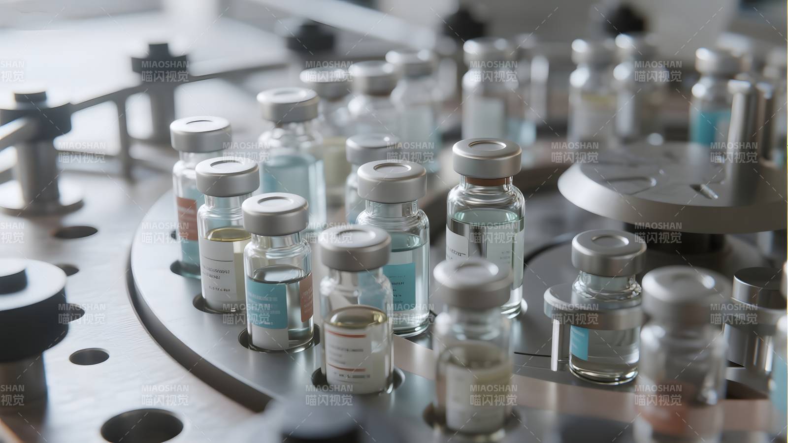 实验室药瓶特写图片
