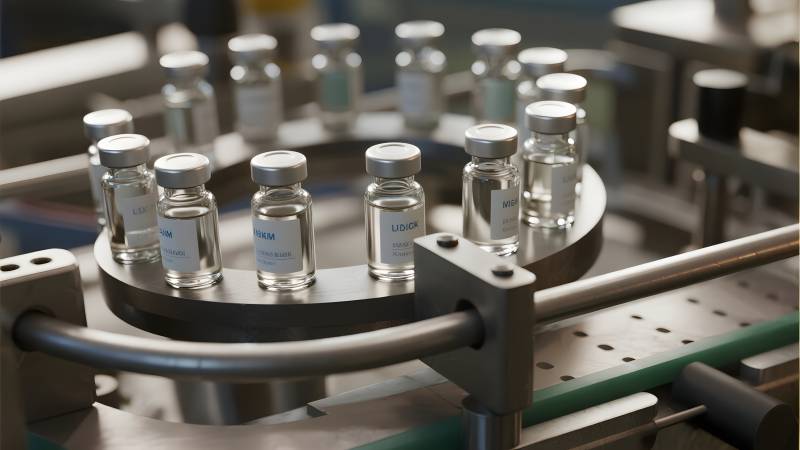 实验室药瓶传送带图片