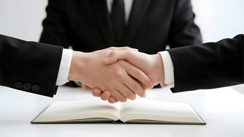 商务握手签约图片