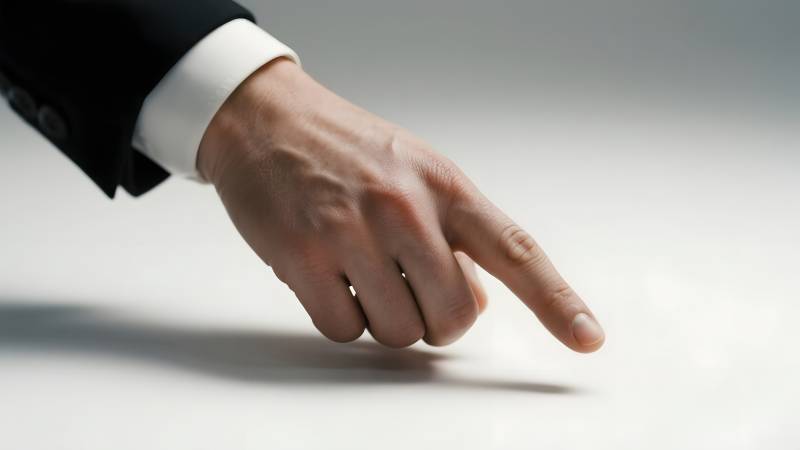 手指指向远方图片