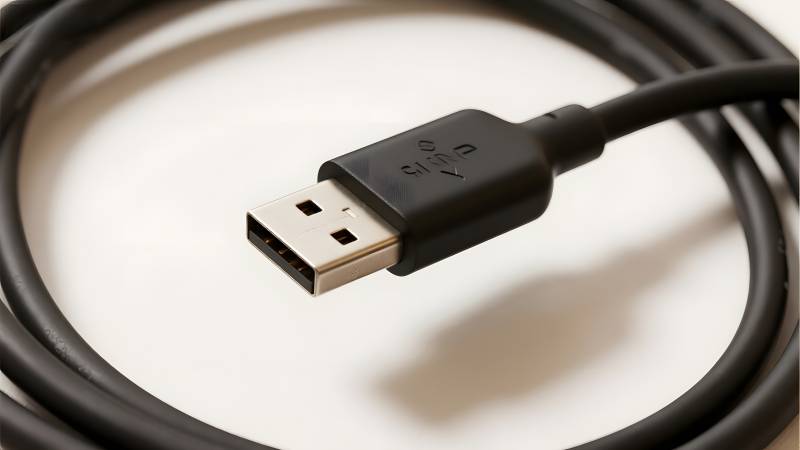 USB数据线特写图片