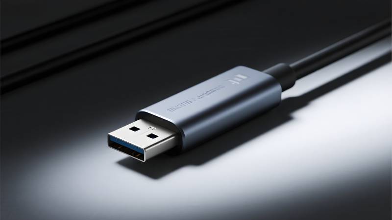 USB数据线特写图片