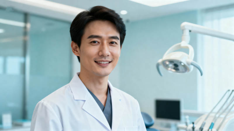 医生微笑迎客图片