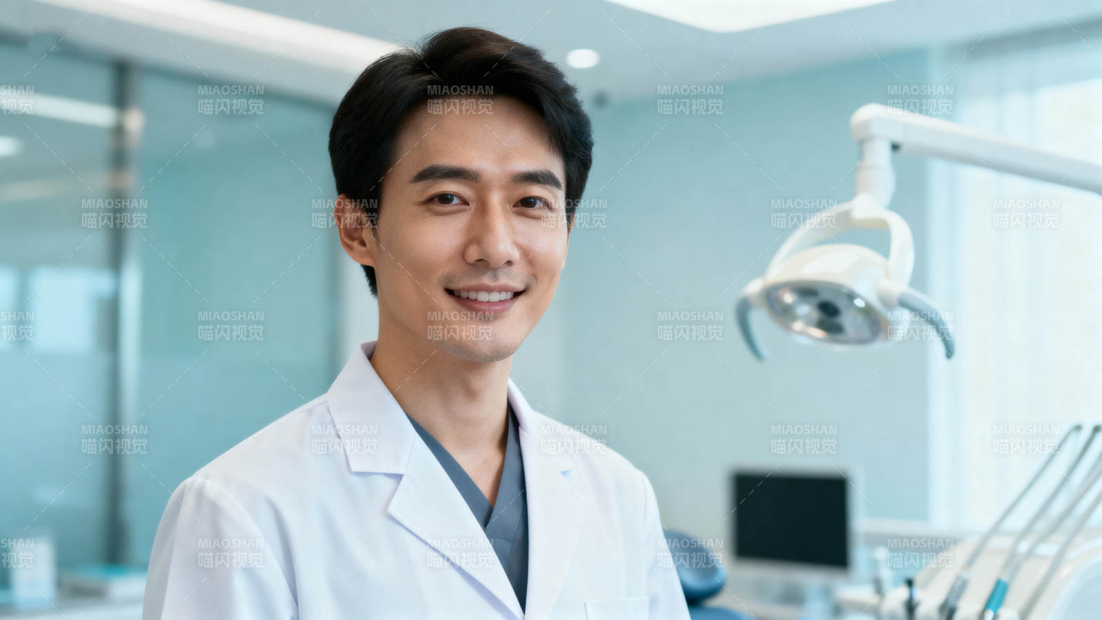 医生微笑迎客图片