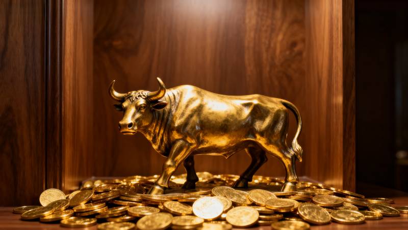 金牛踏金币图片