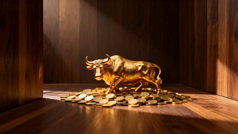 金牛踏币 财富象征图片