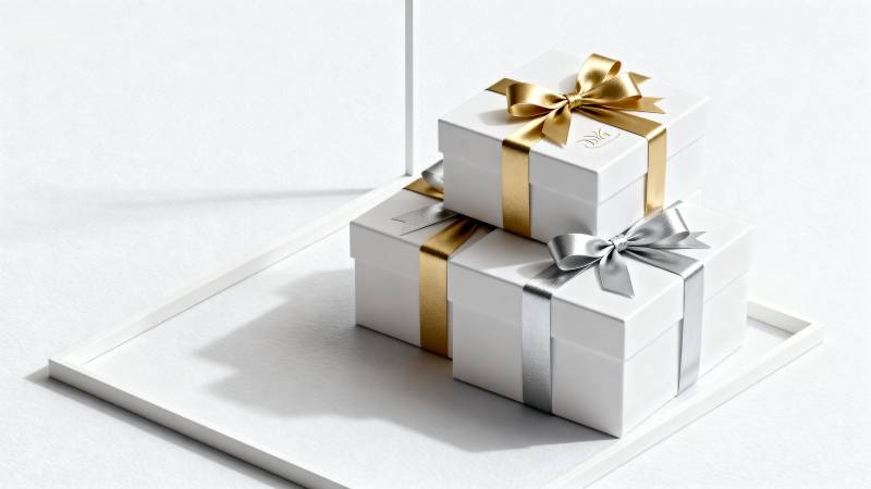 精致礼盒堆叠图片