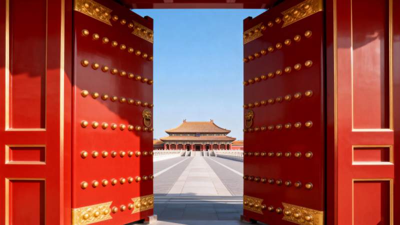 故宫红门开图片