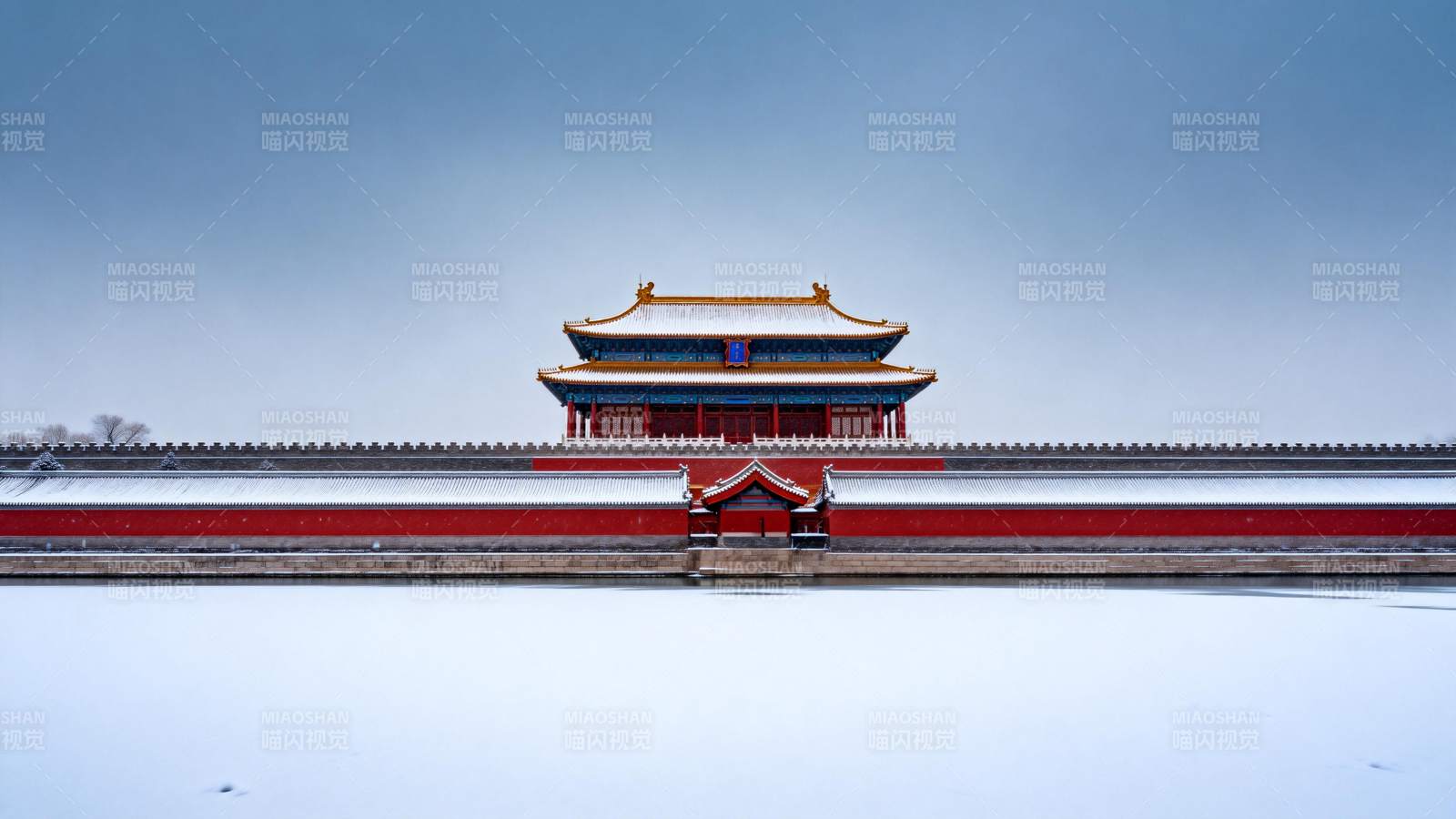 故宫雪景图片