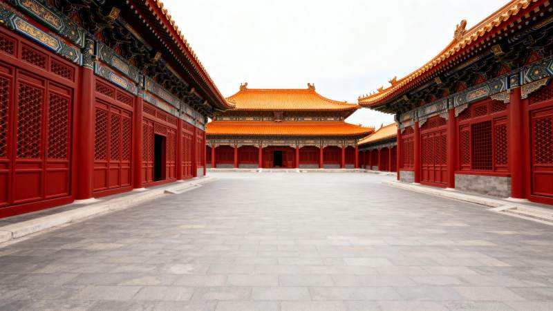 故宫庭院静谧景图片