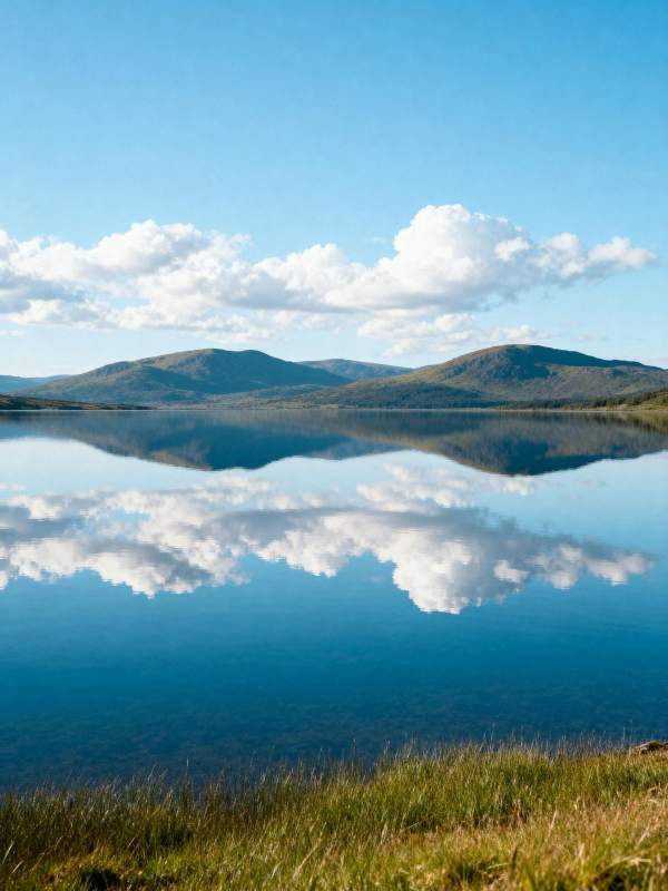 湖光山色镜中映图片