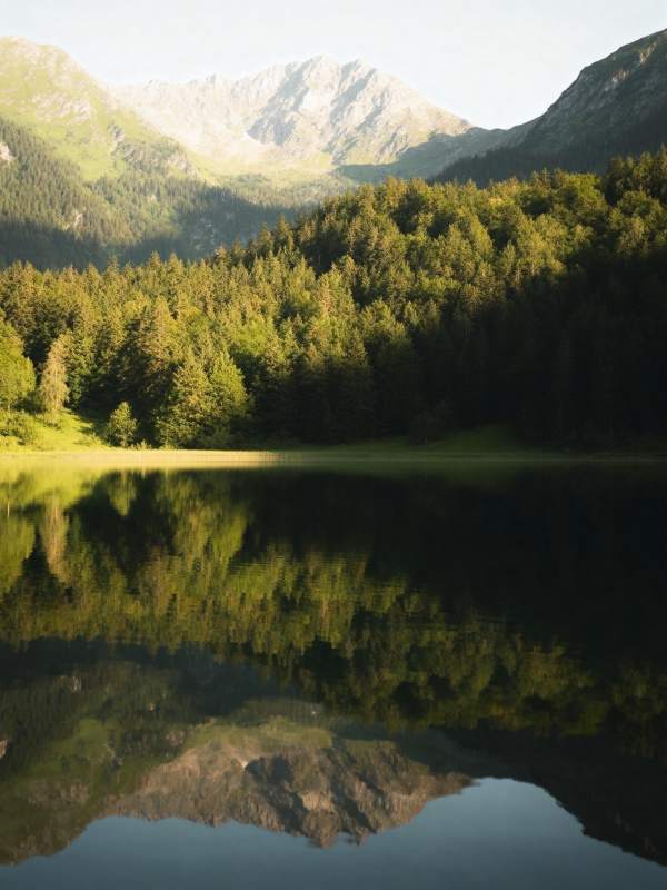 湖光山色镜中映图片