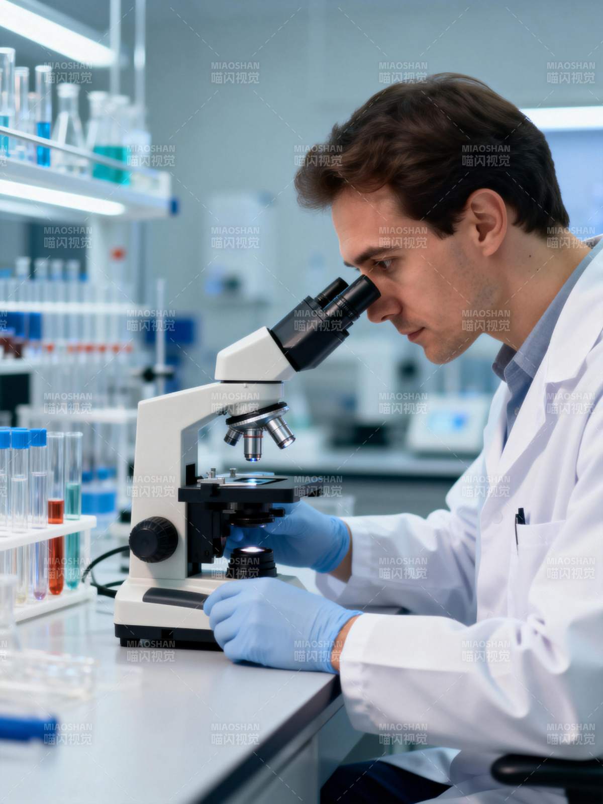 实验室显微镜研究图片
