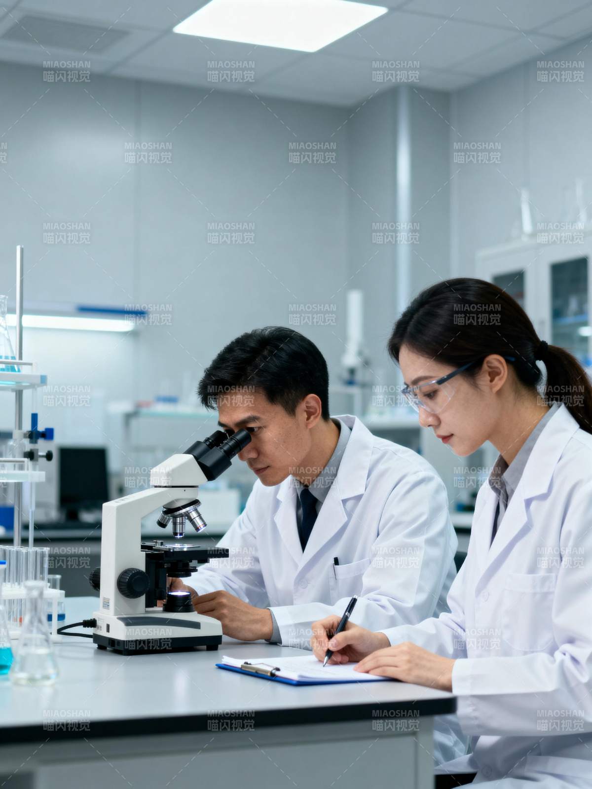 实验室科研人员工作图片