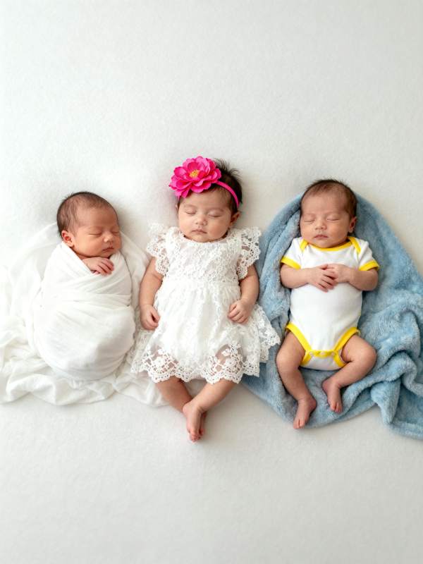 三胞胎宝宝合影图片