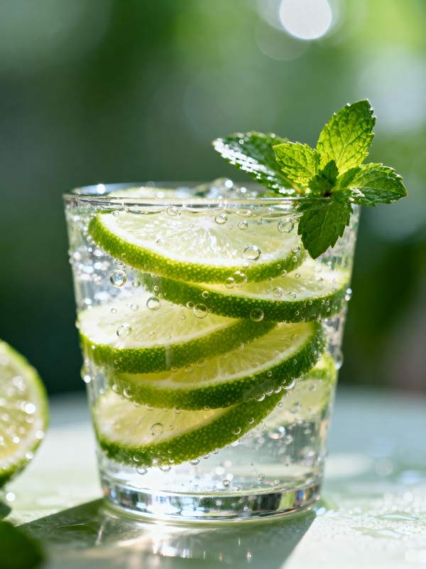 清凉薄荷青柠饮图片