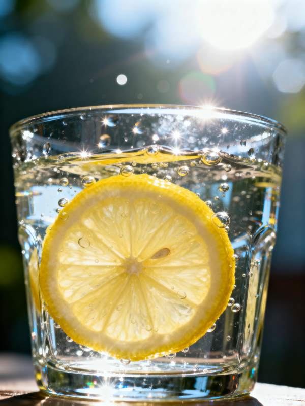 柠檬水 阳光下闪耀图片