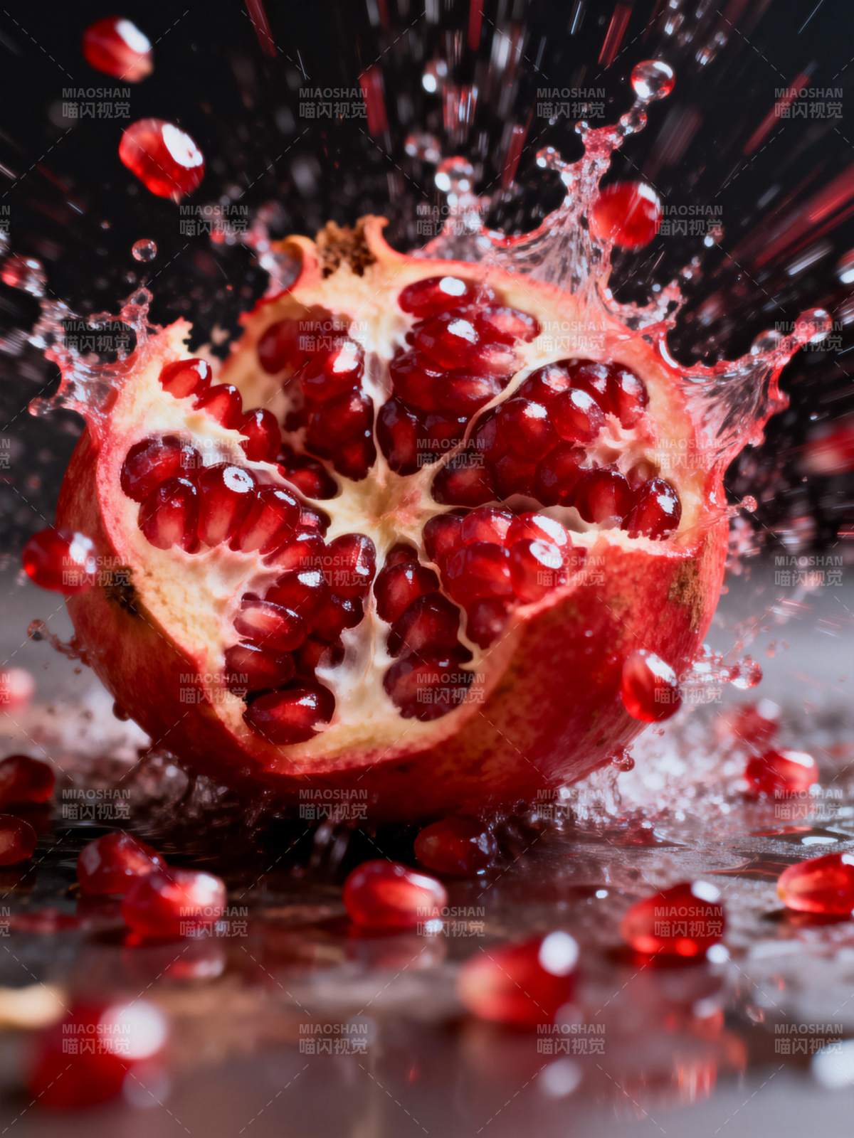 石榴爆裂瞬间图片
