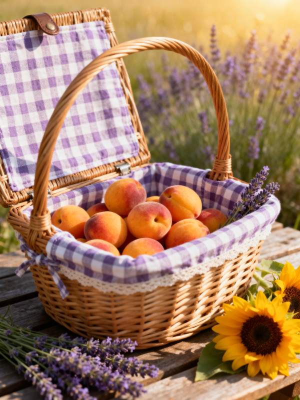 篮中桃香 花间野趣图片