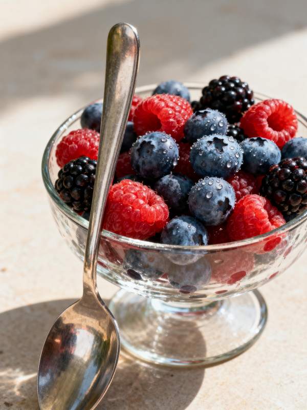 新鲜浆果拼盘图片