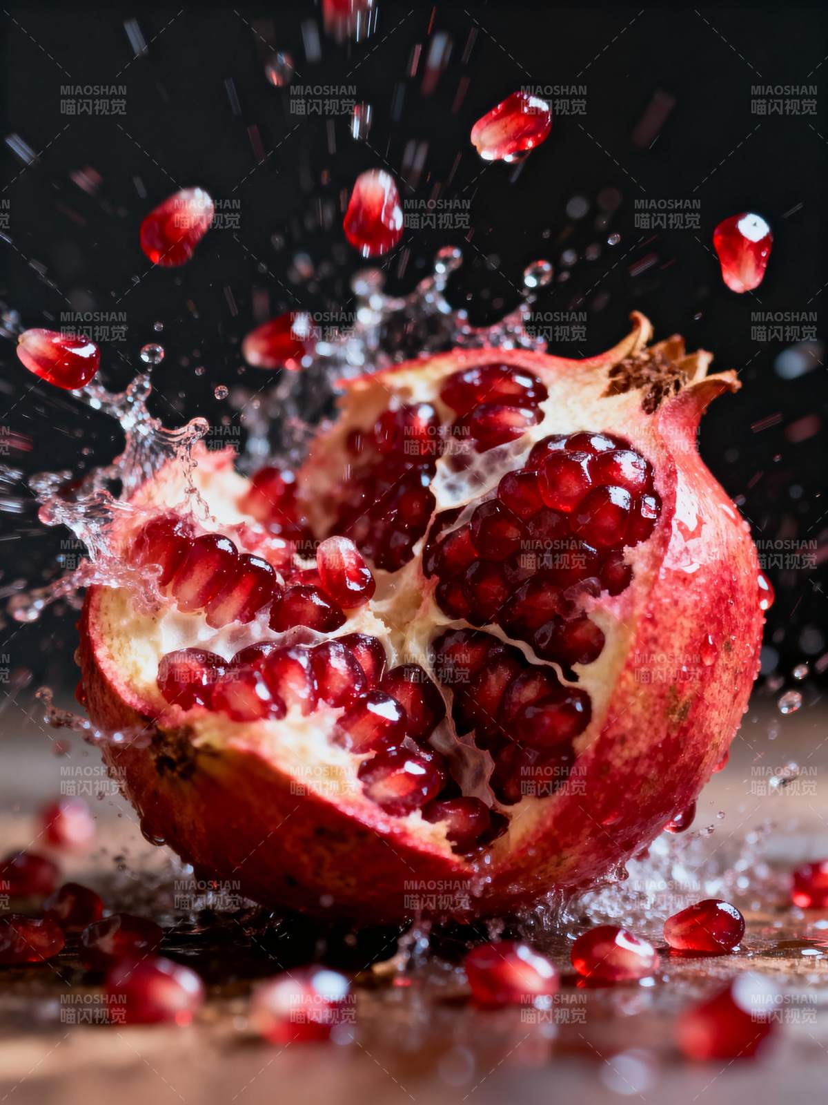 石榴爆裂瞬间图片