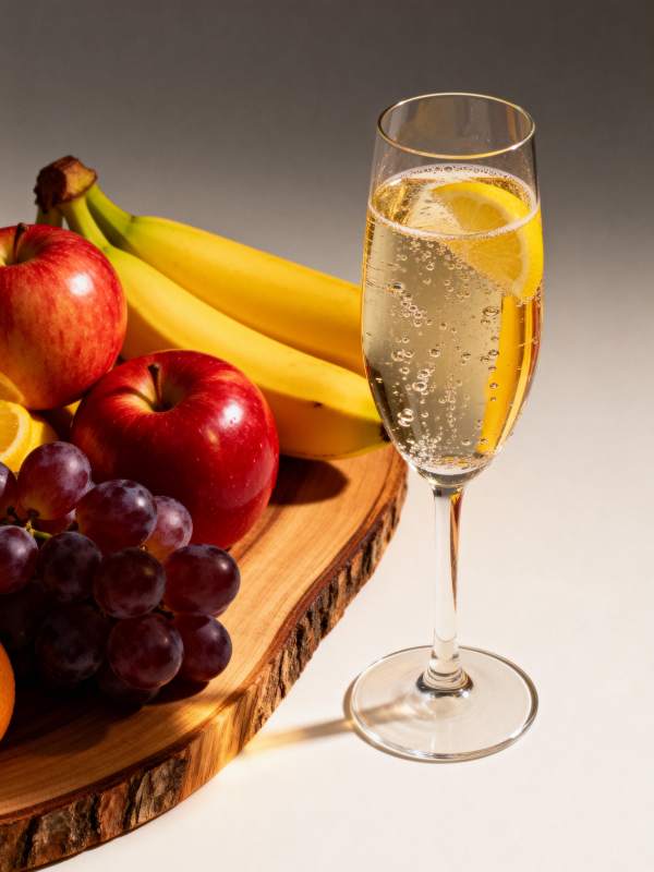 水果与香槟的静谧时光图片