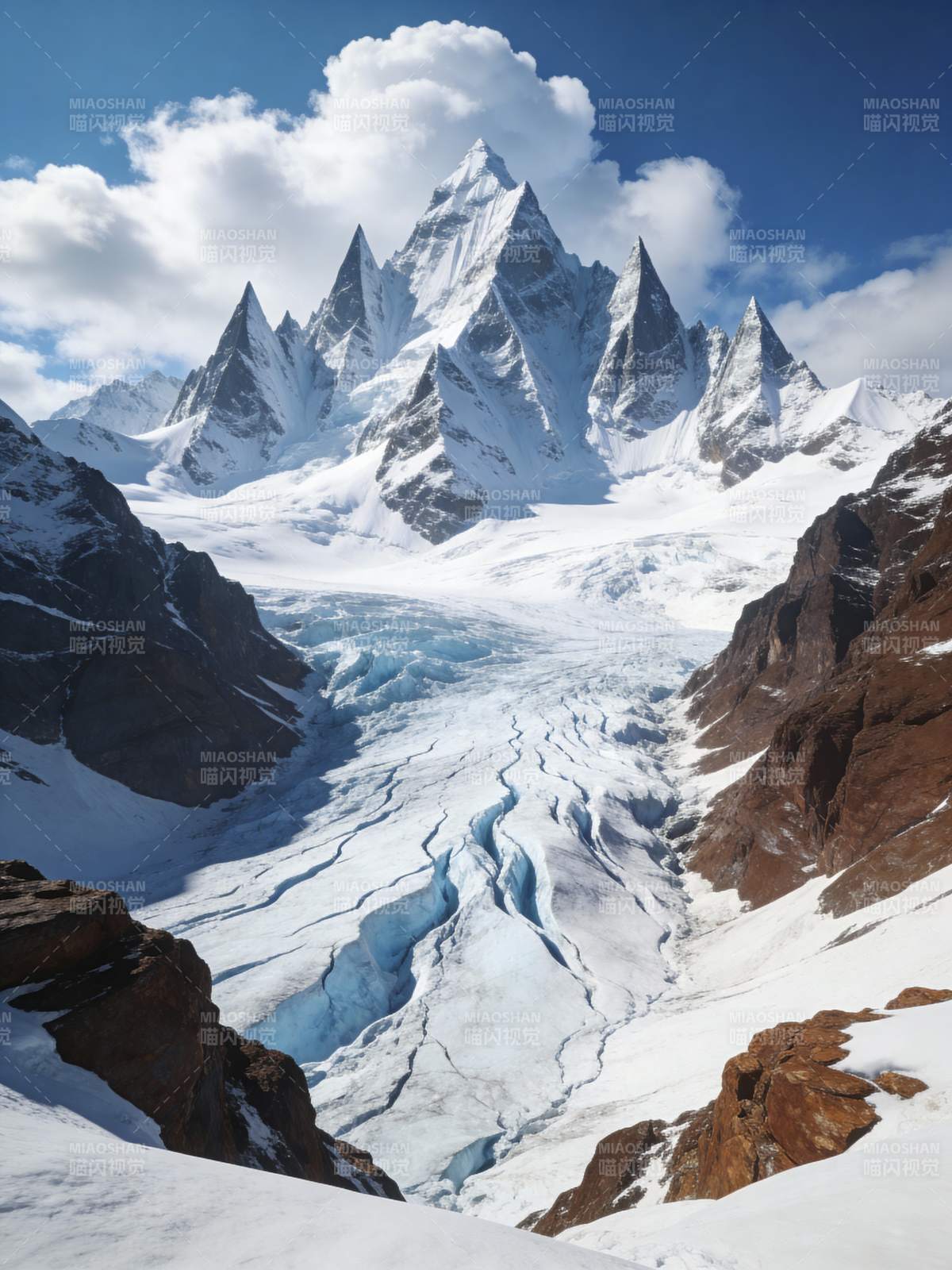 雪山冰川奇景图片