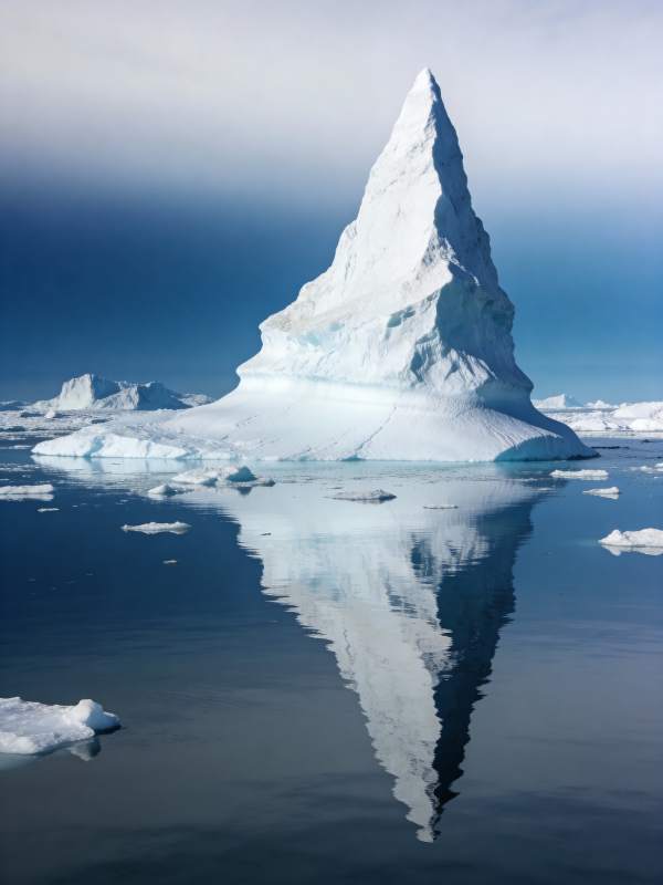 冰山倒影图片