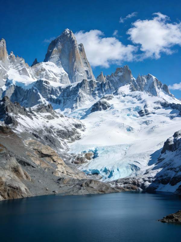 雪山映湖 壮丽如画图片