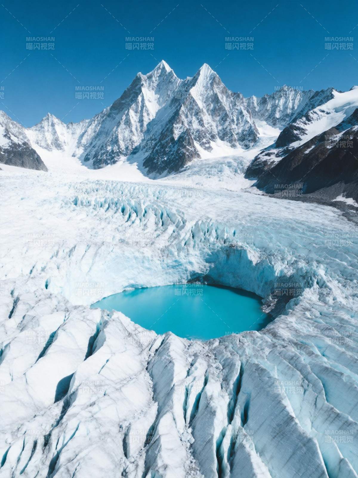 冰川蓝湖奇景图片