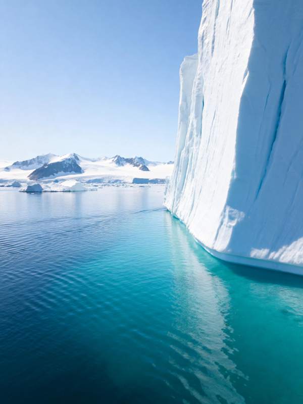 冰川碧海映蓝天图片