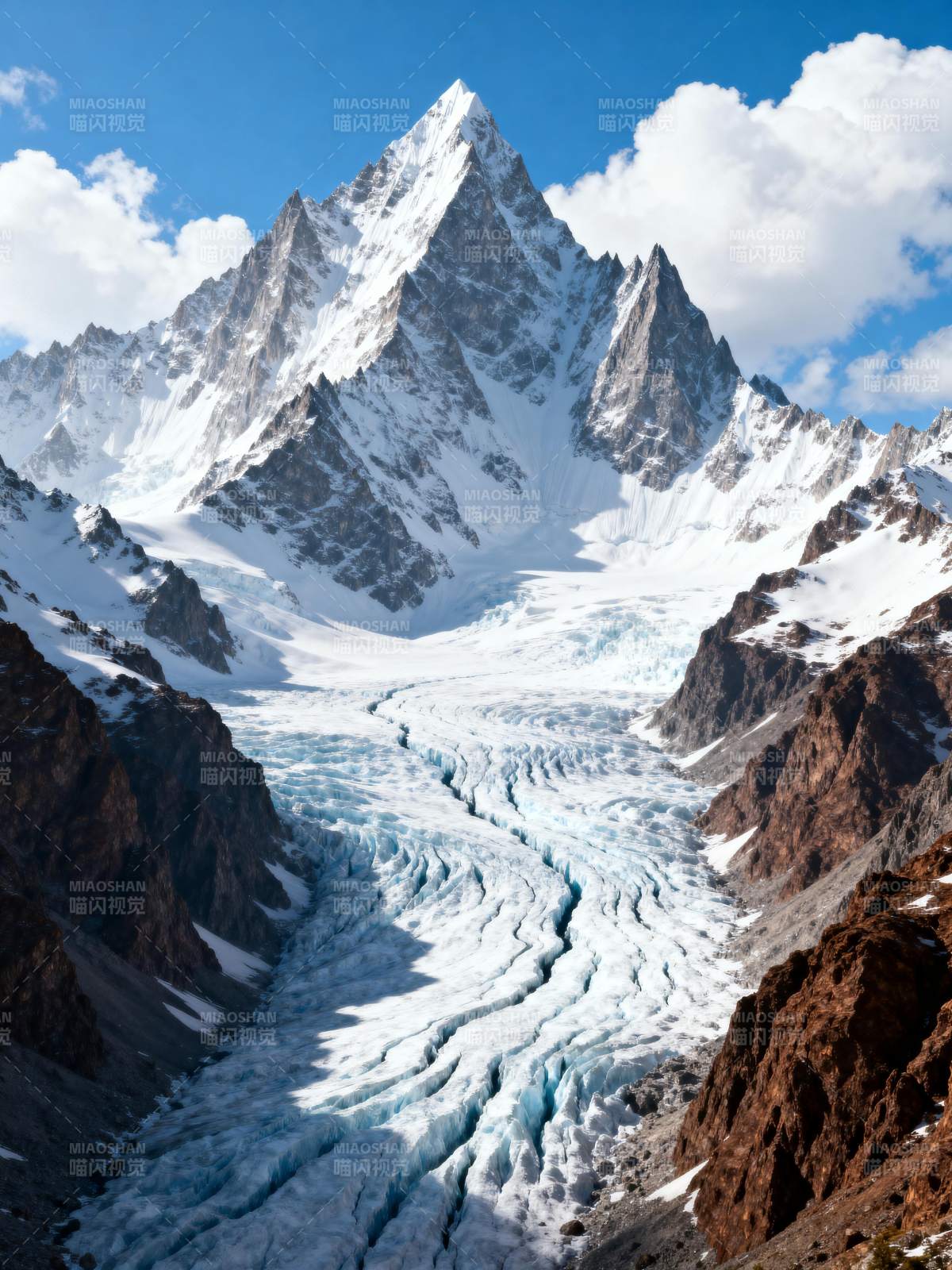 雪山冰川壮丽景色图片
